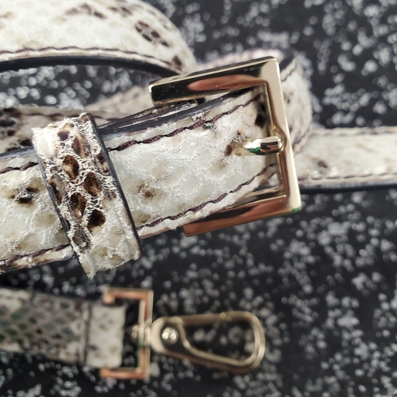 Kate Spade Savannah Parliament Medium Snakeskin Detachable Crosbody - Picture 8 of 13